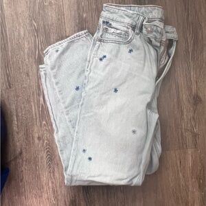 Light Blue Distressed Women Jeans